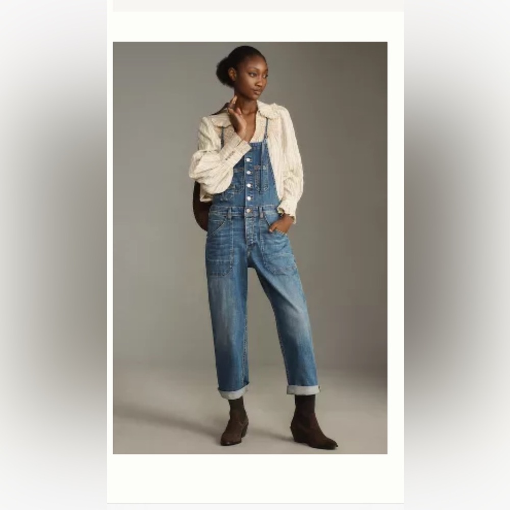 Pilcro Blue Denim Overalls